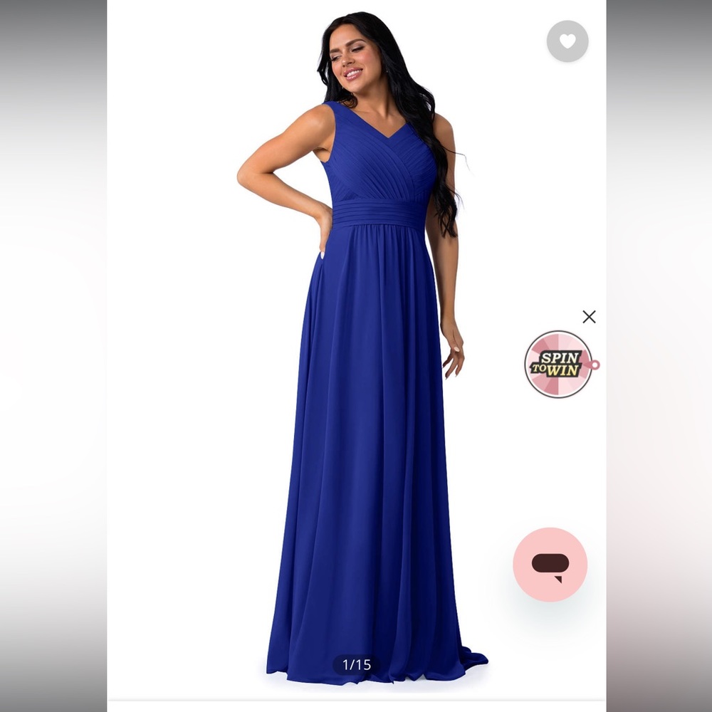 Azazie Pierrette royal blue dress, size A20